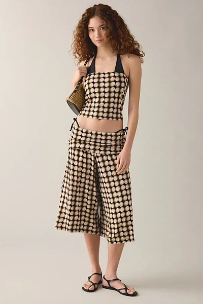 Out From Under Poolside Cool Jersey Knit Capri 2-piece Set Pant In Washed Black, Women's At Urban Outfitters