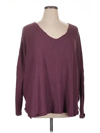 Pre-owned Out From Under Pullover Sweater In Burgundy