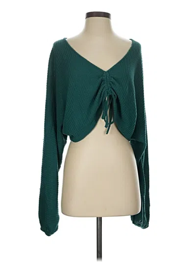Pre-owned Out From Under Pullover Sweater In Green