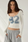 Out From Under Rhea Open Strap-back Top In Cream, Women's At Urban Outfitters In White