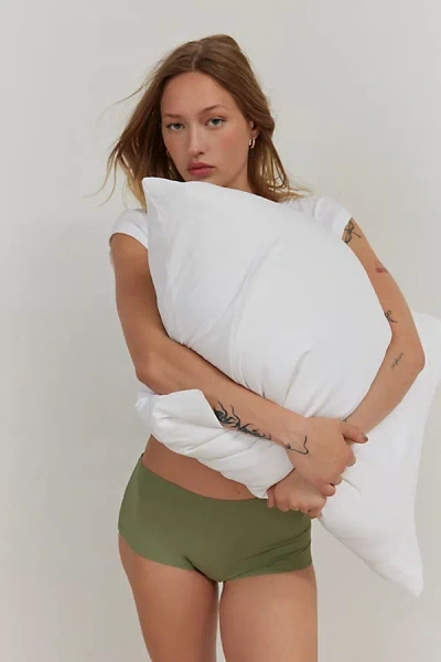 Out From Under Ribbed Base Layer Boyshort Undie In Green, Women's At Urban Outfitters