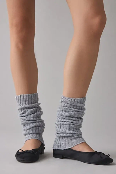 Out From Under Ribbed Knit Leg Warmers In Grey, Women's At Urban Outfitters In Gray