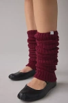 Out From Under Ribbed Knit Leg Warmers In Maroon, Women's At Urban Outfitters In Burgundy