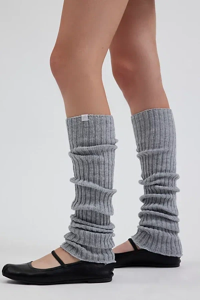 Out From Under Ribbed Knit Leg Warmer In Grey, Women's At Urban Outfitters In Grey