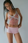 Out From Under Ribbed Seamless Boyshort Undie In Rose, Women's At Urban Outfitters