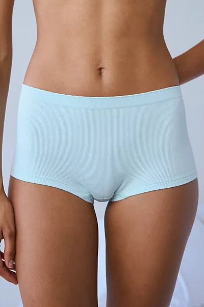 Out From Under Ribbed Seamless Boyshort Undie In Slate, Women's At Urban Outfitters