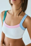 Out From Under Riptide Seamless Knit Scoop Neck Bralette In White, Women's At Urban Outfitters