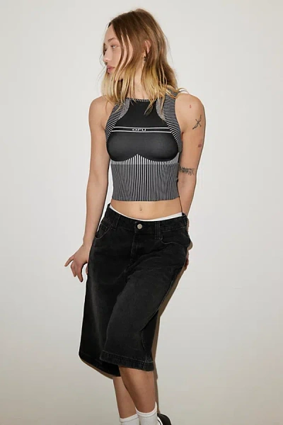 Out From Under Run Up Seamless Cropped Tank Top In Black, Women's At Urban Outfitters