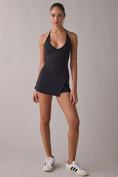 Out From Under Sculpt Free Kick Athletic Mini Dress In Black, Women's At Urban Outfitters