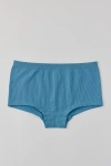 Out From Under Ribbed Seamless Boyshort Undie In Blue, Women's At Urban Outfitters