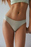Out From Under Seamless Ribbed Thong In Grey, Women's At Urban Outfitters