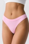 Out From Under Seamless Ribbed Thong In Pink, Women's At Urban Outfitters