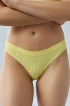 Out From Under Seamless Ribbed Thong In Sunshine, Women's At Urban Outfitters