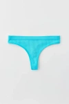 Out From Under Seamless Ribbed Knit Thong In Turquoise, Women's At Urban Outfitters