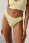 Out From Under Seamless Ribbed Thong In Yellow, Women's At Urban Outfitters