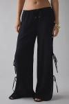 Out From Under Seaside Side-tie Wide-leg Pant In Black, Women's At Urban Outfitters