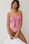 Out From Under Second Skin Fusion Lace Cheeky Undie In Dalmations, Women's At Urban Outfitters In Pink