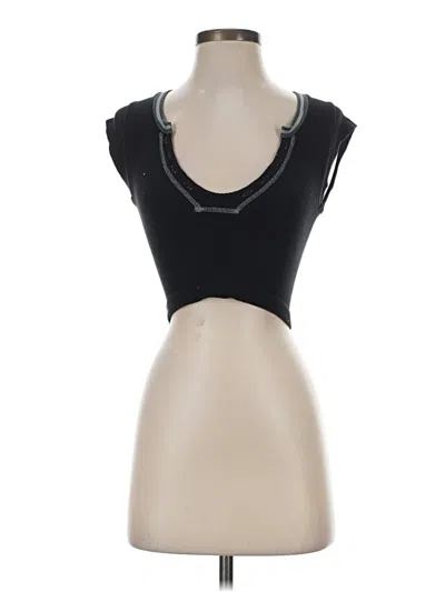 Pre-owned Out From Under Short Sleeve Top Black Sweetheart Neckline Tops