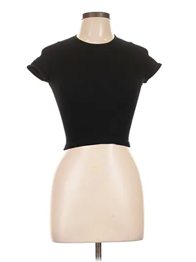 Pre-owned Out From Under Short Sleeve Turtleneck In Black