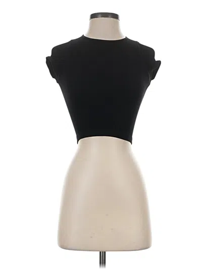 Pre-owned Out From Under Short Sleeve Turtleneck In Black