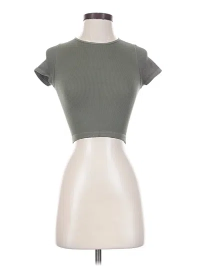 Pre-owned Out From Under Short Sleeve Turtleneck In Gray