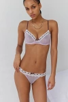 Out From Under Sia Mesh Thong In Lilac, Women's At Urban Outfitters