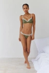Out From Under Sia Mesh Thong In Olive, Women's At Urban Outfitters