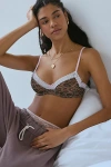 Out From Under Sia Mesh Underwire Bra In Distressed Leopard, Women's At Urban Outfitters