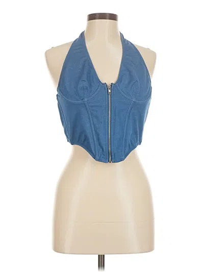 Pre-owned Out From Under Sleeveless Blouse In Blue