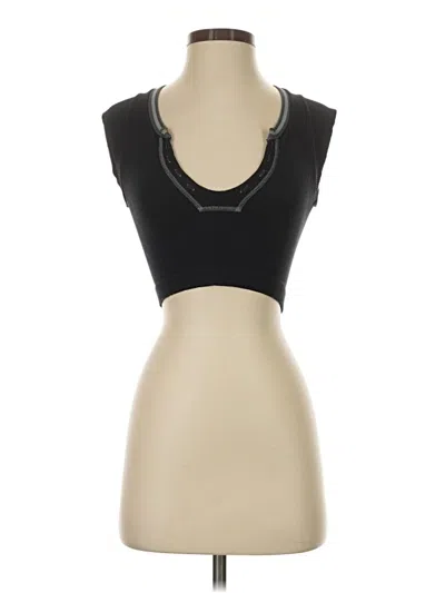 Pre-owned Out From Under Sleeveless Top Black Keyhole Neckline Tops