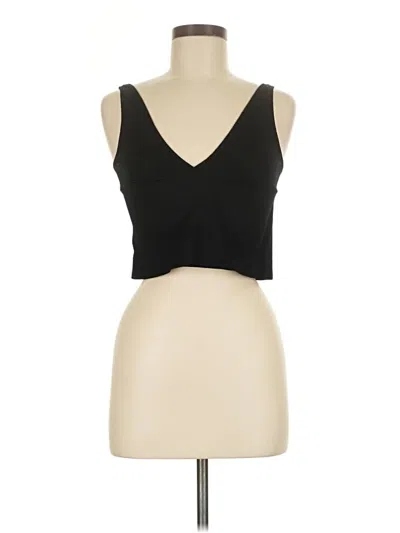 Pre-owned Out From Under Sleeveless Top Black Plunge Neckline Tops