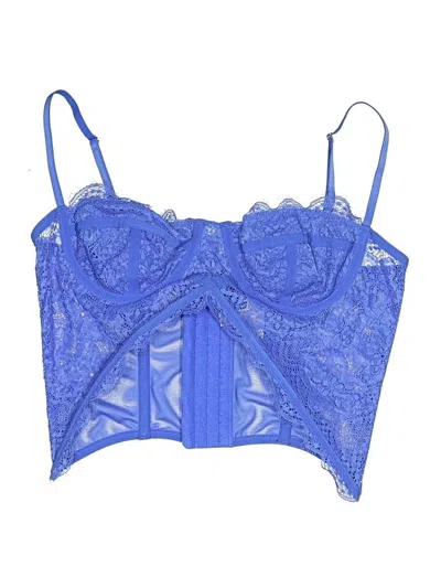Pre-owned Out From Under Sleeveless Top Blue Sweetheart Neckline Tops