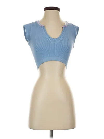 Pre-owned Out From Under Sleeveless Top Blue Sweetheart Neckline Tops