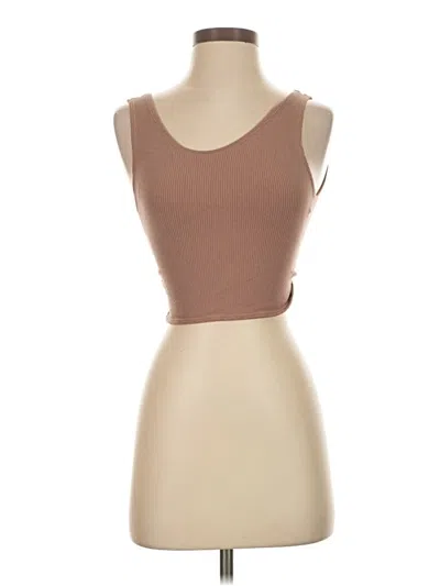 Pre-owned Out From Under Sleeveless Top Brown Strapless Neckline Tops