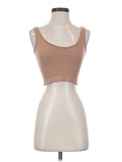 Pre-owned Out From Under Sleeveless Top Brown Sweetheart Neckline Tops