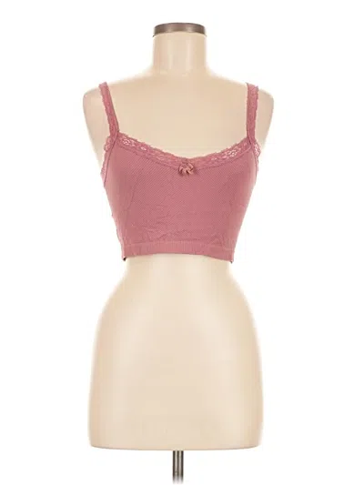 Pre-owned Out From Under Sleeveless Top Burgundy Sweetheart Neckline Tops
