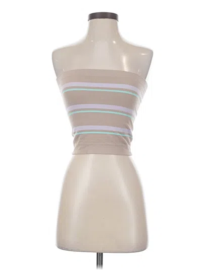 Pre-owned Out From Under Sleeveless Top Gray Strapless Neckline Tops