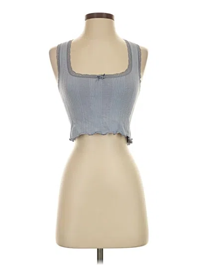 Pre-owned Out From Under Sleeveless Top Gray Sweetheart Neckline Tops