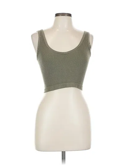 Pre-owned Out From Under Sleeveless Top Green Sweetheart Neckline Tops