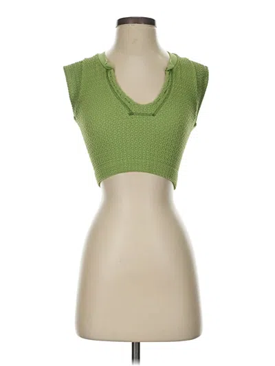 Pre-owned Out From Under Sleeveless Top Green Sweetheart Neckline Tops
