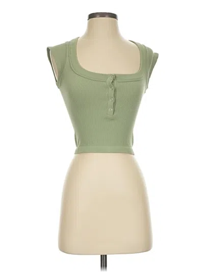 Pre-owned Out From Under Sleeveless Top Green Sweetheart Neckline Tops