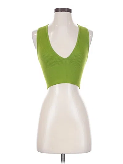 Pre-owned Out From Under Sleeveless Top Green Sweetheart Neckline Tops