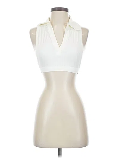 Pre-owned Out From Under Sleeveless Top Ivory Halter Neckline Tops