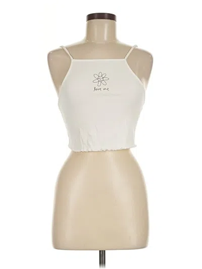 Pre-owned Out From Under Sleeveless Top Ivory Halter Neckline Tops