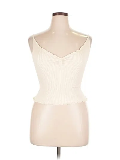 Pre-owned Out From Under Sleeveless Top Ivory Sweetheart Neckline Tops In White