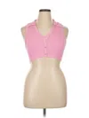 Out From Under Sleeveless Top Pink Halter Neckline Tops In Pink