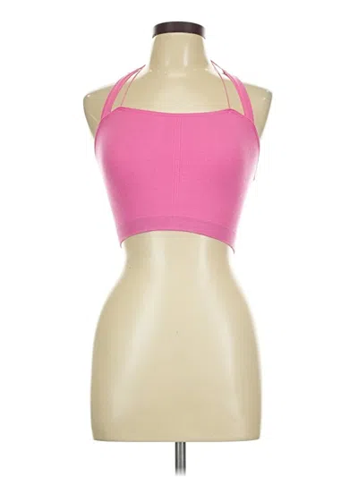 Pre-owned Out From Under Sleeveless Top Pink Halter Neckline Tops