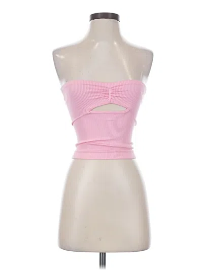 Out From Under Sleeveless Top Pink Strapless Neckline Tops