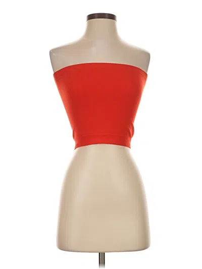Pre-owned Out From Under Sleeveless Top Red Strapless Neckline Tops