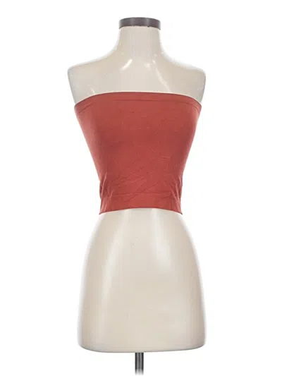 Pre-owned Out From Under Sleeveless Top Red Strapless Neckline Tops